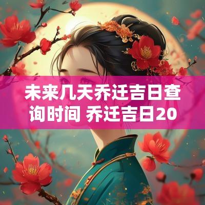 未来几天乔迁吉日查询时间 乔迁吉日2025年最佳时间