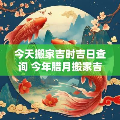 今天搬家吉时吉日查询 今年腊月搬家吉日吉时