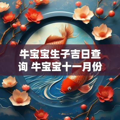 牛宝宝生子吉日查询 牛宝宝十一月份吉日查询