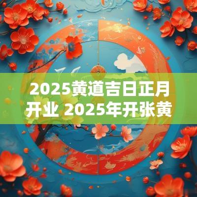 2025黄道吉日正月开业 2025年开张黄道吉日