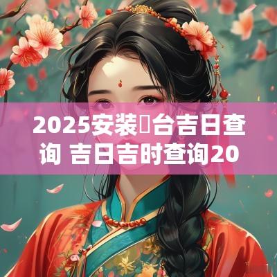 2025安装炤台吉日查询 吉日吉时查询2025全年