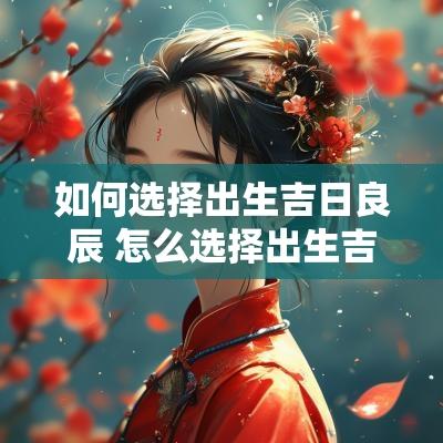 如何选择出生吉日良辰 怎么选择出生吉日吉时最好