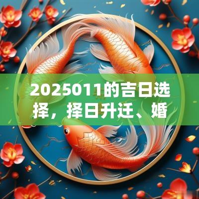 2025011的吉日选择，择日升迁、婚嫁和其他喜庆活动