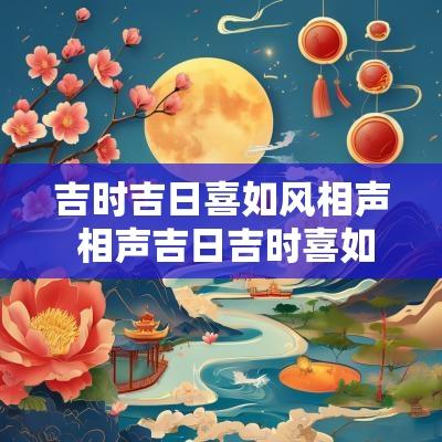 吉时吉日喜如风相声 相声吉日吉时喜如风