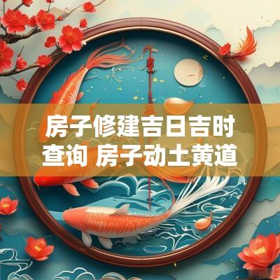 房子修建吉日吉时查询 房子动土黄道吉日