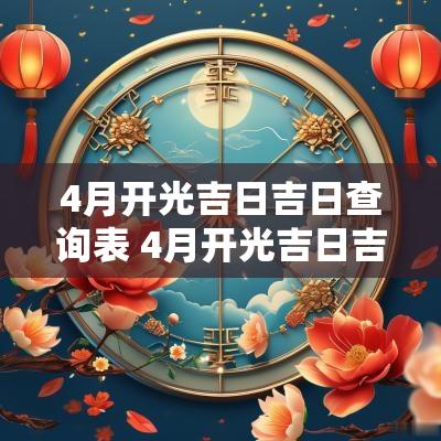 4月开光吉日吉日查询表 4月开光吉日吉时查询