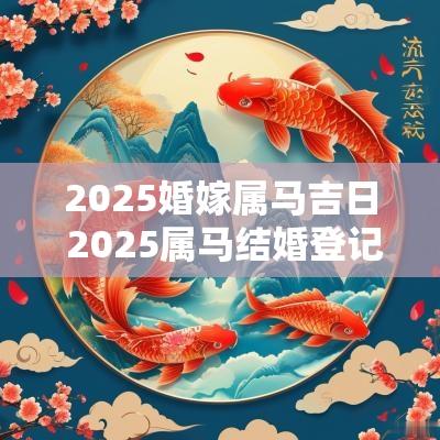 2025婚嫁属马吉日 2025属马结婚登记吉日