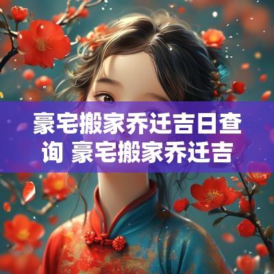 豪宅搬家乔迁吉日查询 豪宅搬家乔迁吉日查询最新