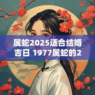 属蛇2025适合结婚吉日 1977属蛇的2025运势