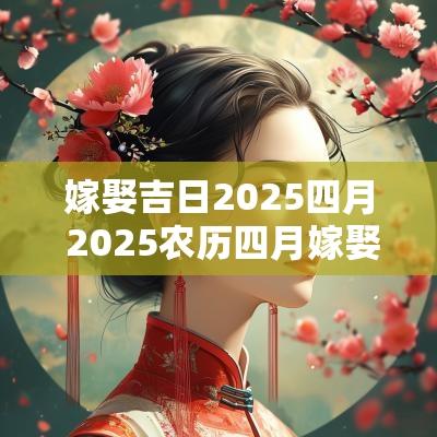 嫁娶吉日2025四月 2025农历四月嫁娶吉日