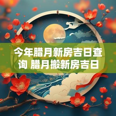 今年腊月新房吉日查询 腊月搬新房吉日一览表大全