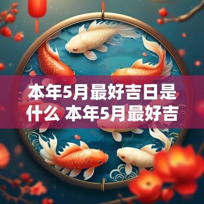 本年5月最好吉日是什么 本年5月最好吉日