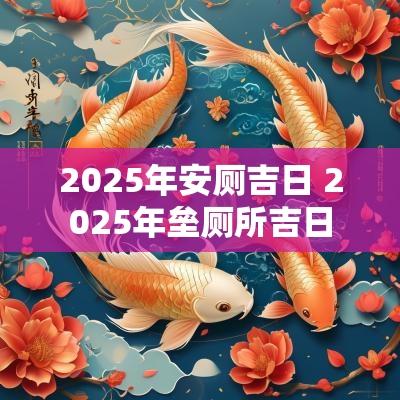 2025年安厕吉日 2025年垒厕所吉日