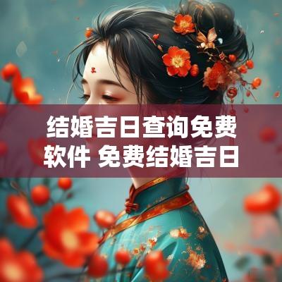 结婚吉日查询免费软件 免费结婚吉日查询小程序