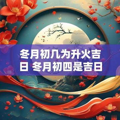 冬月初几为升火吉日 冬月初四是吉日吗