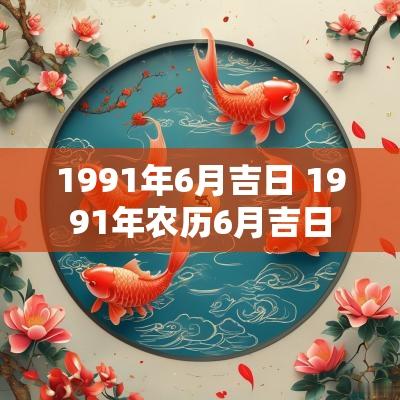 1991年6月吉日 1991年农历6月吉日