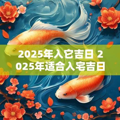 2025年入它吉日 2025年适合入宅吉日