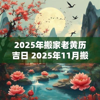 2025年搬家老黄历吉日 2025年11月搬家吉日