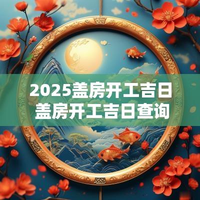 2025盖房开工吉日 盖房开工吉日查询2025