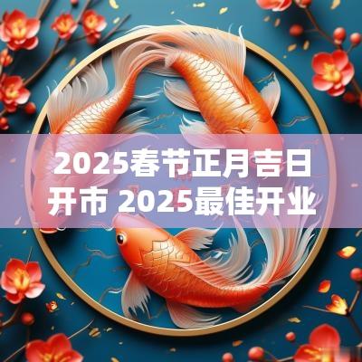 2025春节正月吉日开市 2025最佳开业开市吉日