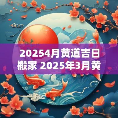20254月黄道吉日搬家 2025年3月黄道吉日搬家一览表