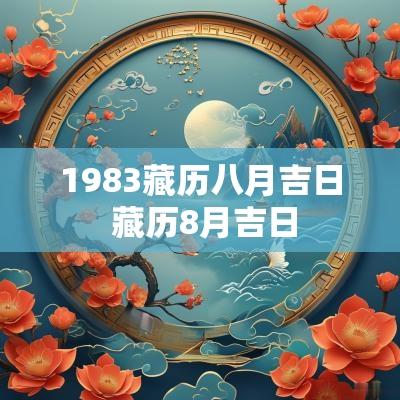 1983藏历八月吉日 藏历8月吉日