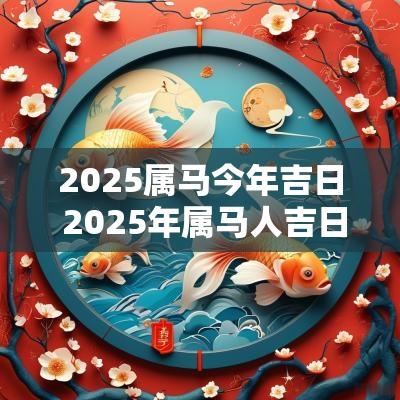2025属马今年吉日 2025年属马人吉日