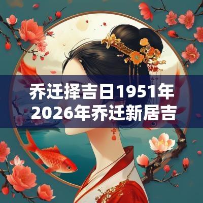 乔迁择吉日1951年 2026年乔迁新居吉日一览表