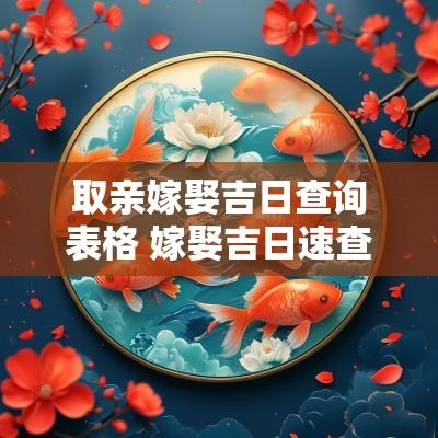 取亲嫁娶吉日查询表格 嫁娶吉日速查表2025年