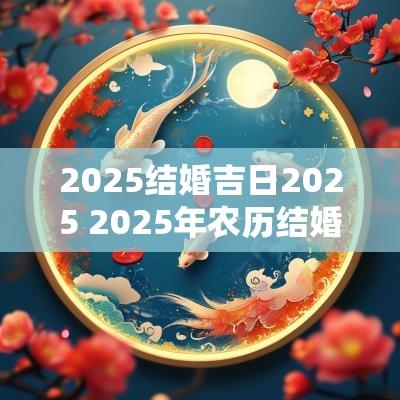 2025结婚吉日2025 2025年农历结婚吉日
