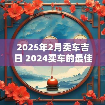 2025年2月卖车吉日 2025买车的最佳月份