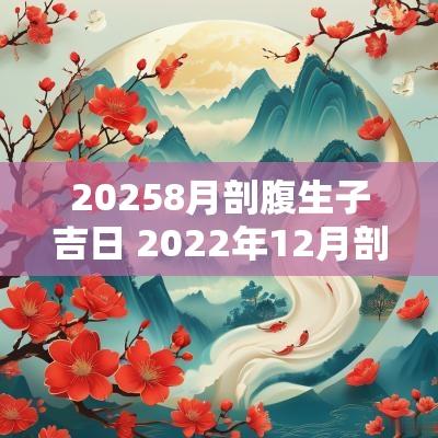 20258月剖腹生子吉日 2025年12月剖腹生子吉日