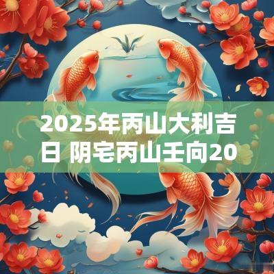 2025年丙山大利吉日 阴宅丙山壬向2025年大利吗