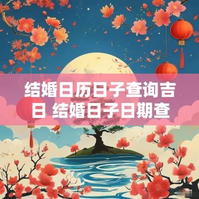 结婚日历日子查询吉日 结婚日子日期查询表