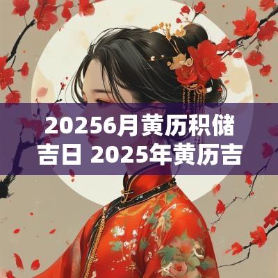 20256月黄历积储吉日 2025年黄历吉日查询表