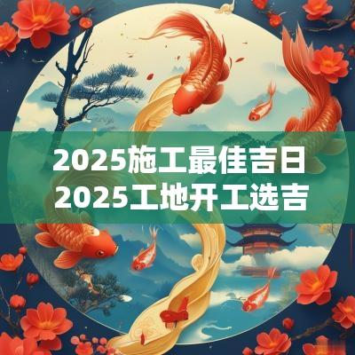 2025施工最佳吉日 2025工地开工选吉日