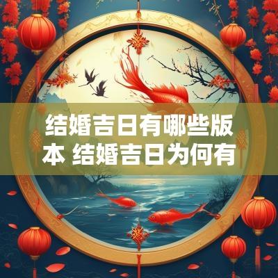 结婚吉日有哪些版本 结婚吉日为何有多个版本