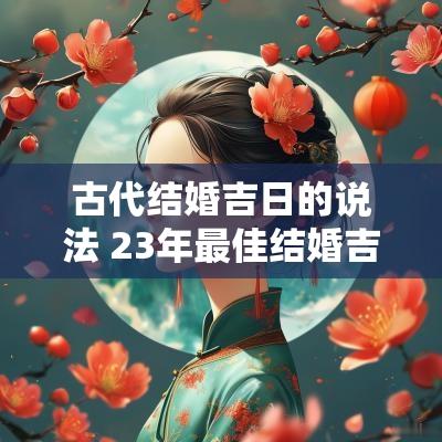 古代结婚吉日的说法 23年最佳结婚吉日