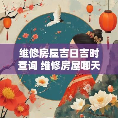 维修房屋吉日吉时查询 维修房屋哪天是吉日
