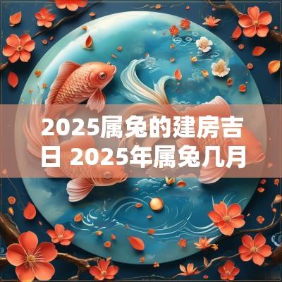 2025属兔的建房吉日 2025年属兔几月盖房好