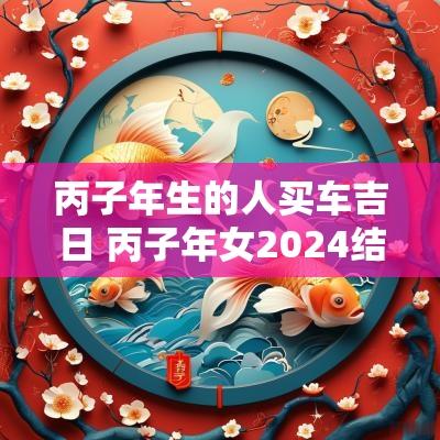丙子年生的人买车吉日 丙子年女2025结婚吉日