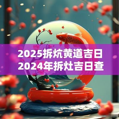 2025拆炕黄道吉日 2025年拆灶吉日查询表