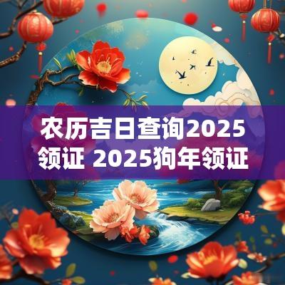 农历吉日查询2025领证 2025狗年领证吉日