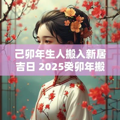 己卯年生人搬入新居吉日 2025癸卯年搬家吉日