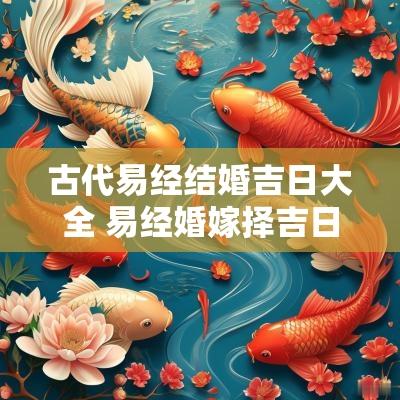 古代易经结婚吉日大全 易经婚嫁择吉日方法步骤