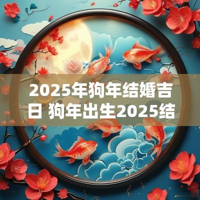 2025年狗年结婚吉日 狗年出生2025结婚吉日