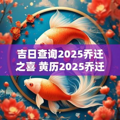 吉日查询2025乔迁之喜 黄历2025乔迁之喜吉日