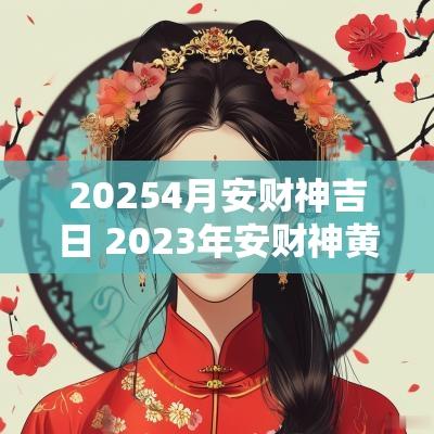 20254月安财神吉日 2025年安财神黄道吉日