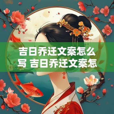 吉日乔迁文案怎么写 吉日乔迁文案怎么写好呢