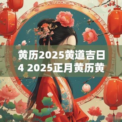 黄历2025黄道吉日4 2025正月黄历黄道吉日